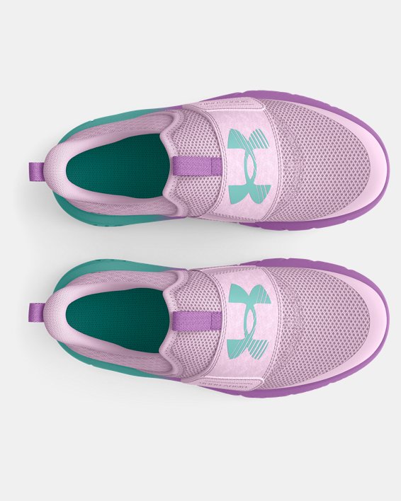 Girls' Pre-School UA Flash Fade Running Shoes, Purple, pdpMainDesktop image number 2